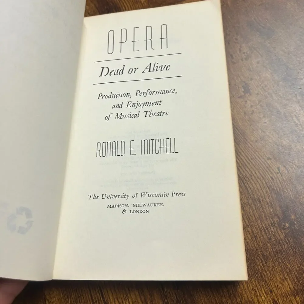 Opera--Dead or Alive : Production, Performance Enjoyment of Music